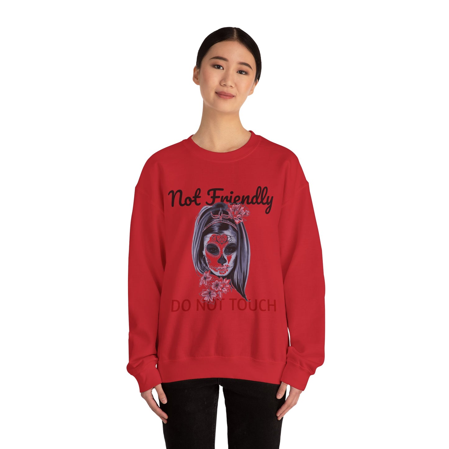 Edgy Skull Graphic Crewneck Sweatshirt | Halloween Gift, Casual Wear, Unisex Apparel, Cozy Sweatshirt, Unique Graphic Design