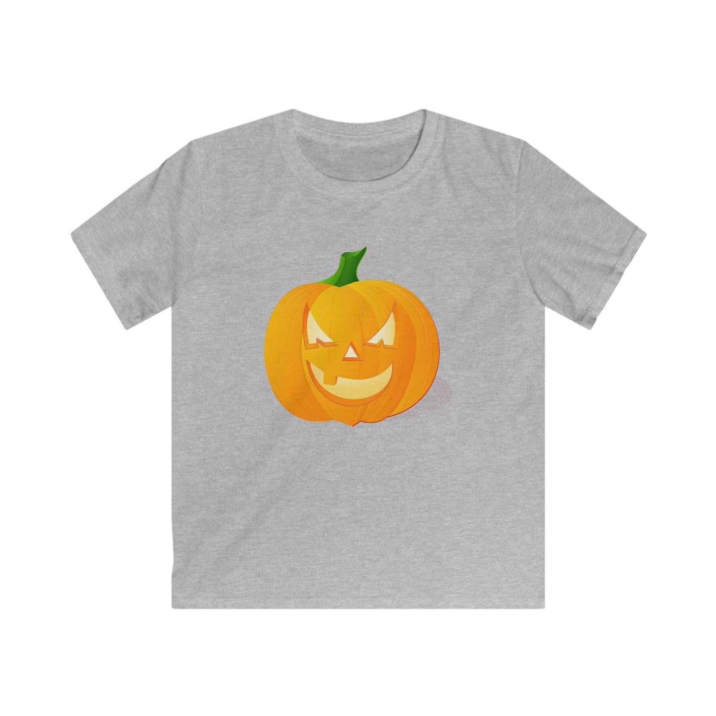 Kids Halloween Pumpkin Tee - Spooky, Fun, Softstyle Shirt for Halloween, Trick-or-Treat, Costume Party, Fall Celebrations, Pumpkin Patch