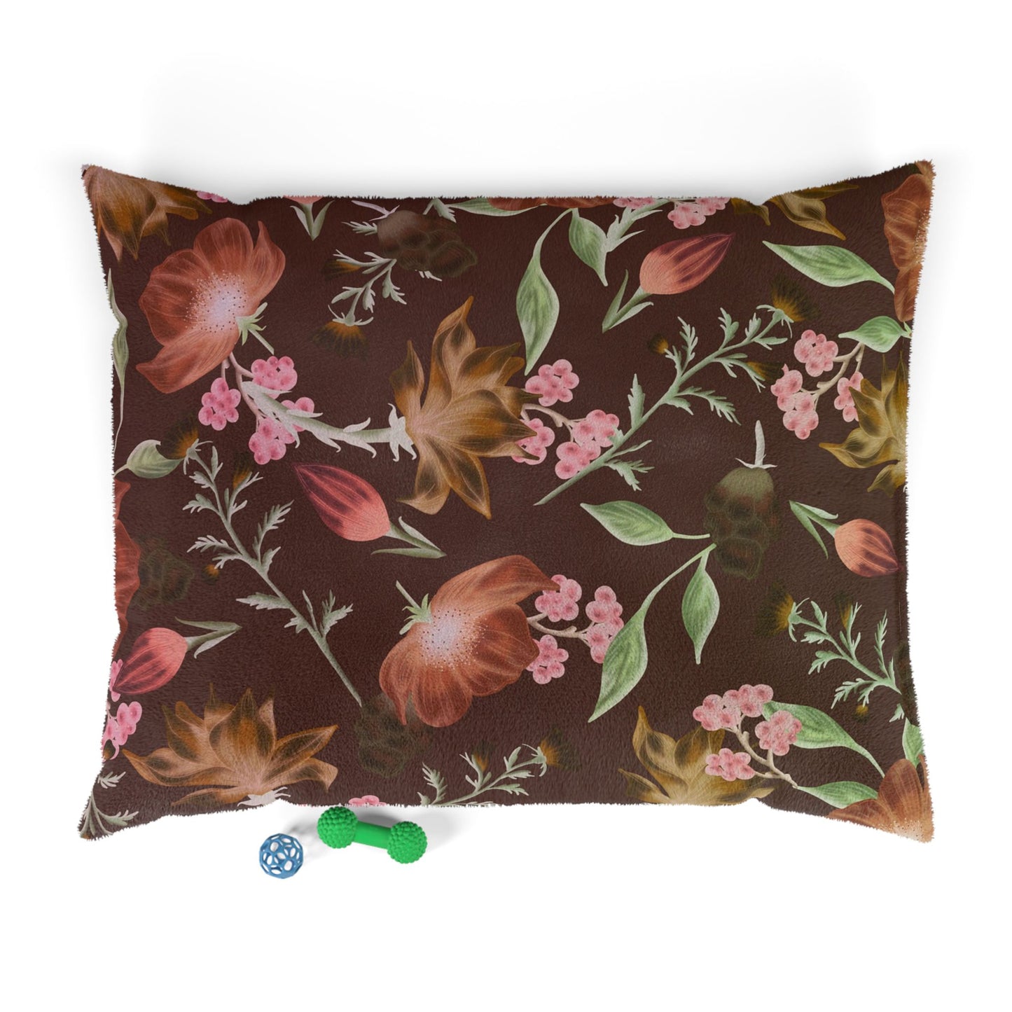 Floral Pet Bed - Cozy Dog Cat Cushion, Decorative Pet Accessory, Indoor Dog Bed, Cat Bed, Flower Print Pet Lounger