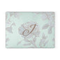 Personalized Floral Glass Cutting Board, Elegant Kitchen Gift, Monogrammed Home Decor, Wedding Gift, Anniversary Present