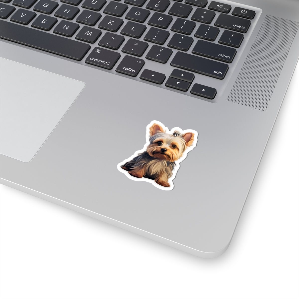 Cute Yorkshire Terrier Kiss-Cut Stickers, Pet Lover Decor, Laptop Stickers, Dog Gifts, Customizable Art for Dog Lovers