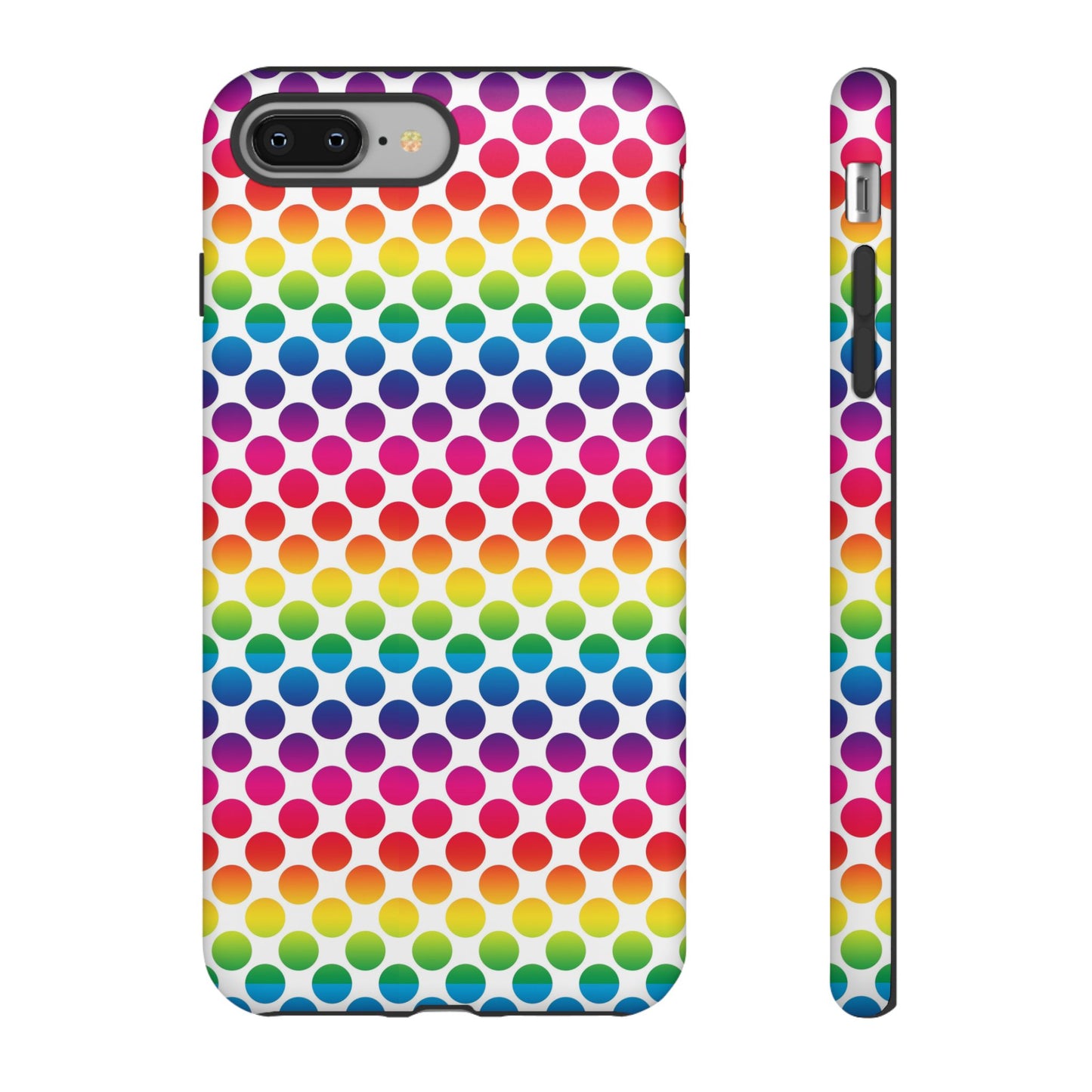 Rainbow Dot Phone Case, Colorful Phone Cover, Fun Phone Accessory, Gift for Friends, Trendy Mobile Case