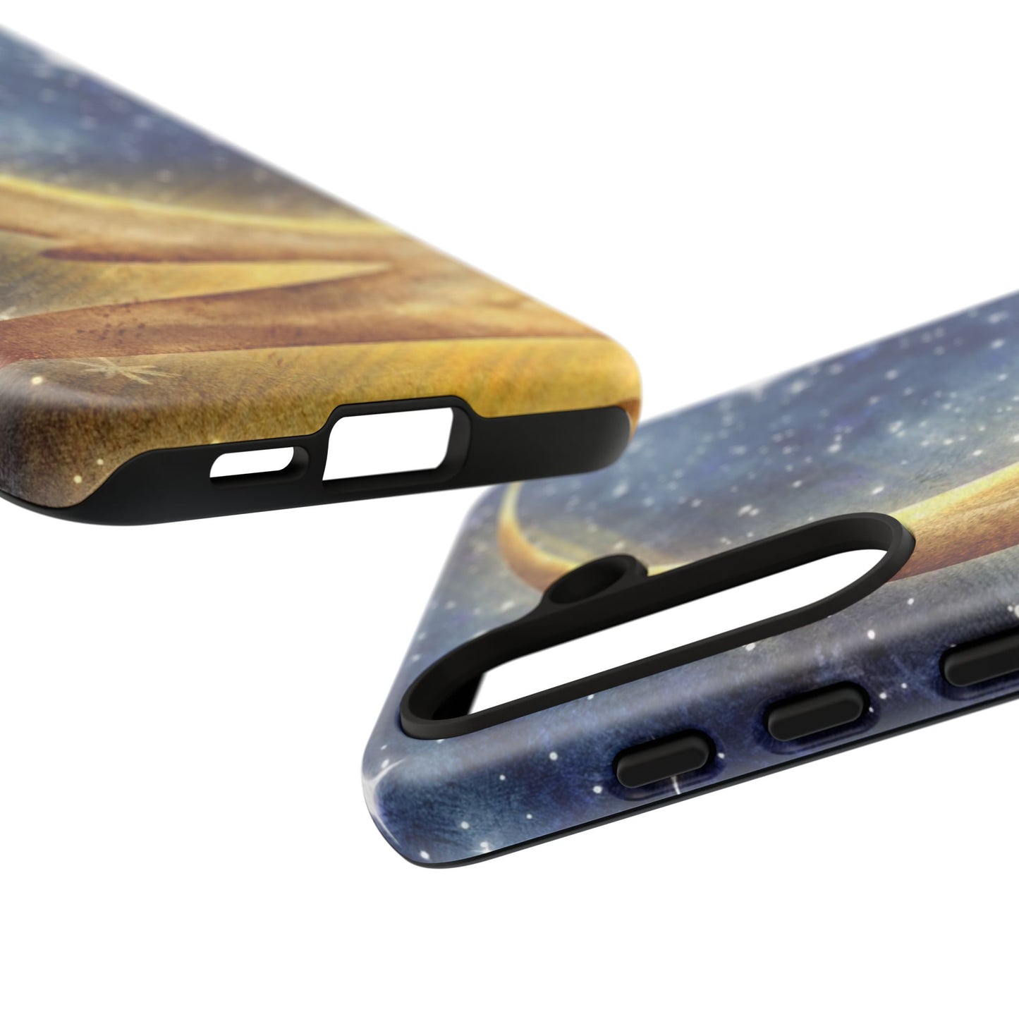 Moonlit Smile Phone Case — Starry Night Crescent Moon iPhone Cover