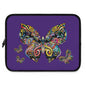Vibrant Butterfly Laptop Sleeve, Colorful Computer Case, Stylish Tech Accessory, Gift for Students, Trendy Design for Professionals