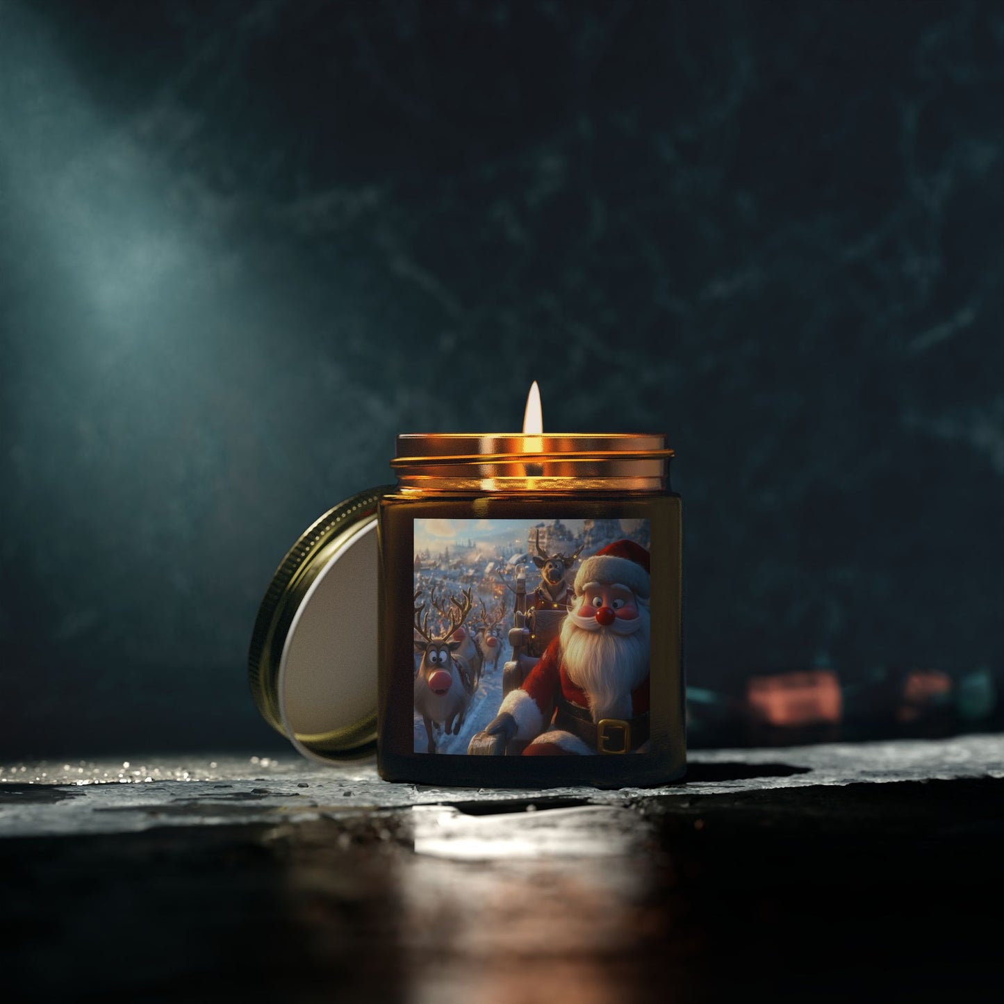 Festive Scented Candles, Christmas Decor, Holiday Gifts, Cozy Nights, Home Fragrance, Santa-themed