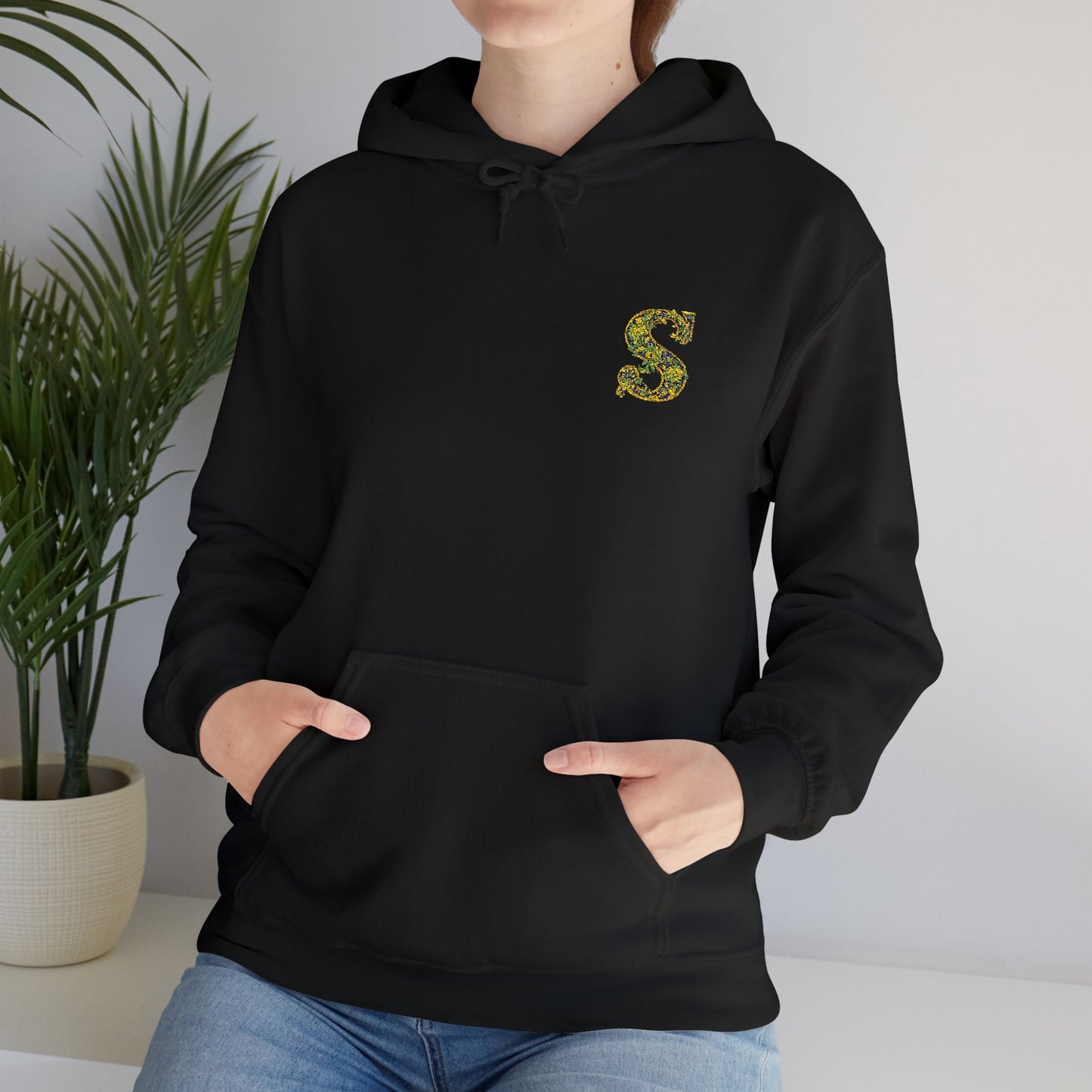 Floral S Initial Hoodie — Monogrammed Flower Letter Sweatshirt