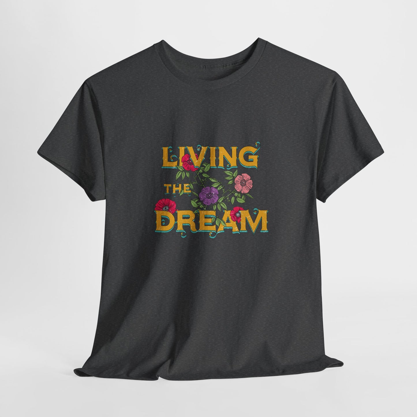 Living the Dream Floral Tee, Unisex Cotton T-Shirt, Inspirational Gift, Casual Everyday Wear, Flower Graphic Shirt, Summer Wardrobe [...]