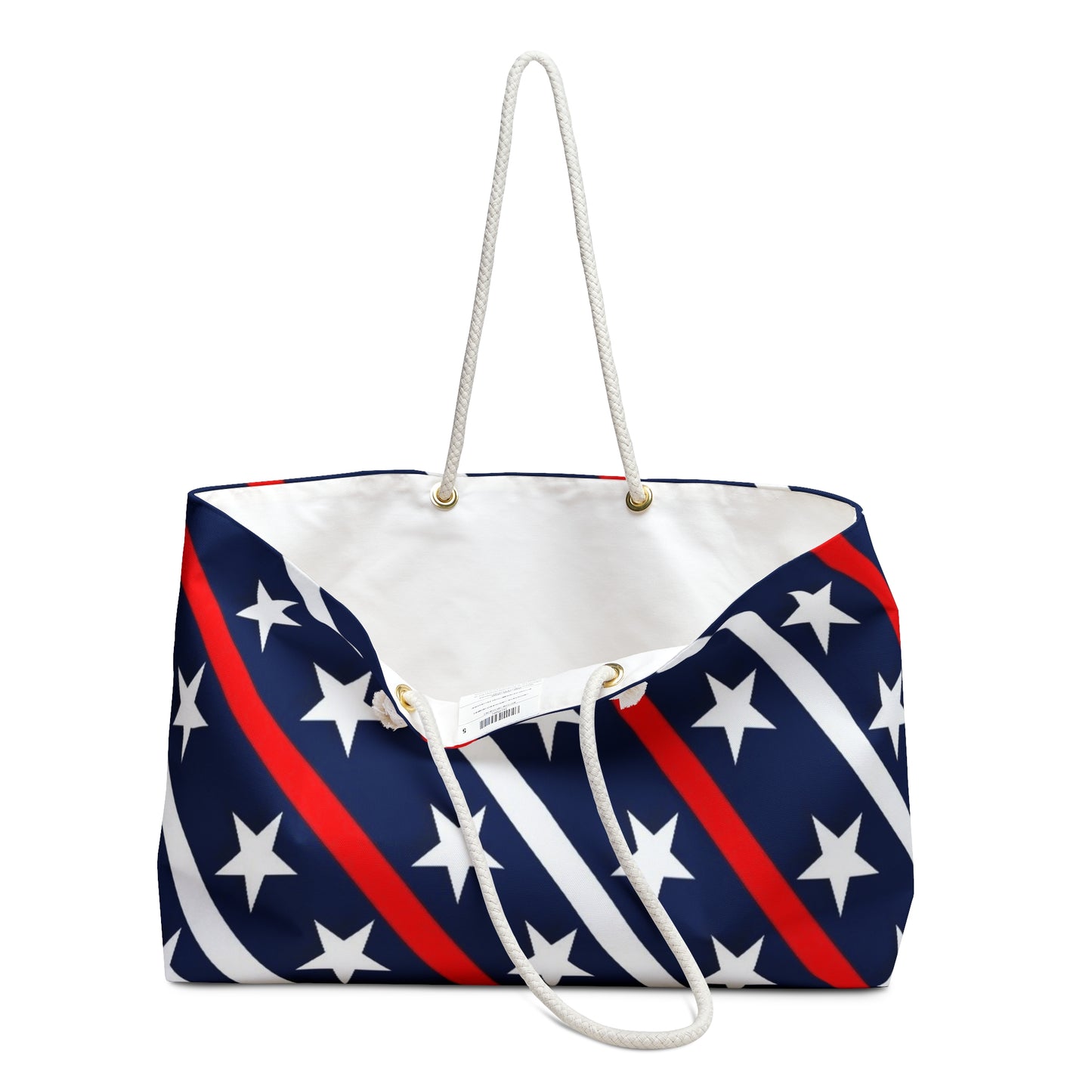 Stars and Stripes Weekender Bag Travel Tote Patriotic Bag | Beach & Gym Carryall Ideal for Summer Fourth of July