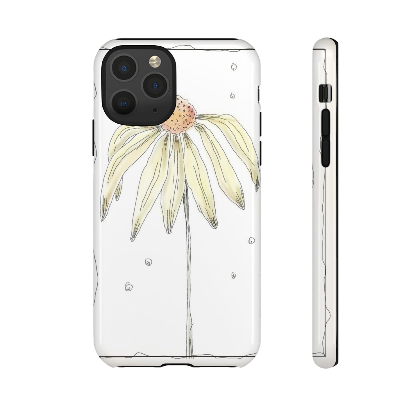 Flower Phone Case with Delicate Design, Tough Phone Cover, Nature Lover Gift, Floral Tech Accessory, Stylish Phone Protection