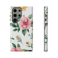 Floral Tough Phone Case — Pink Peony Protective Phone Cover