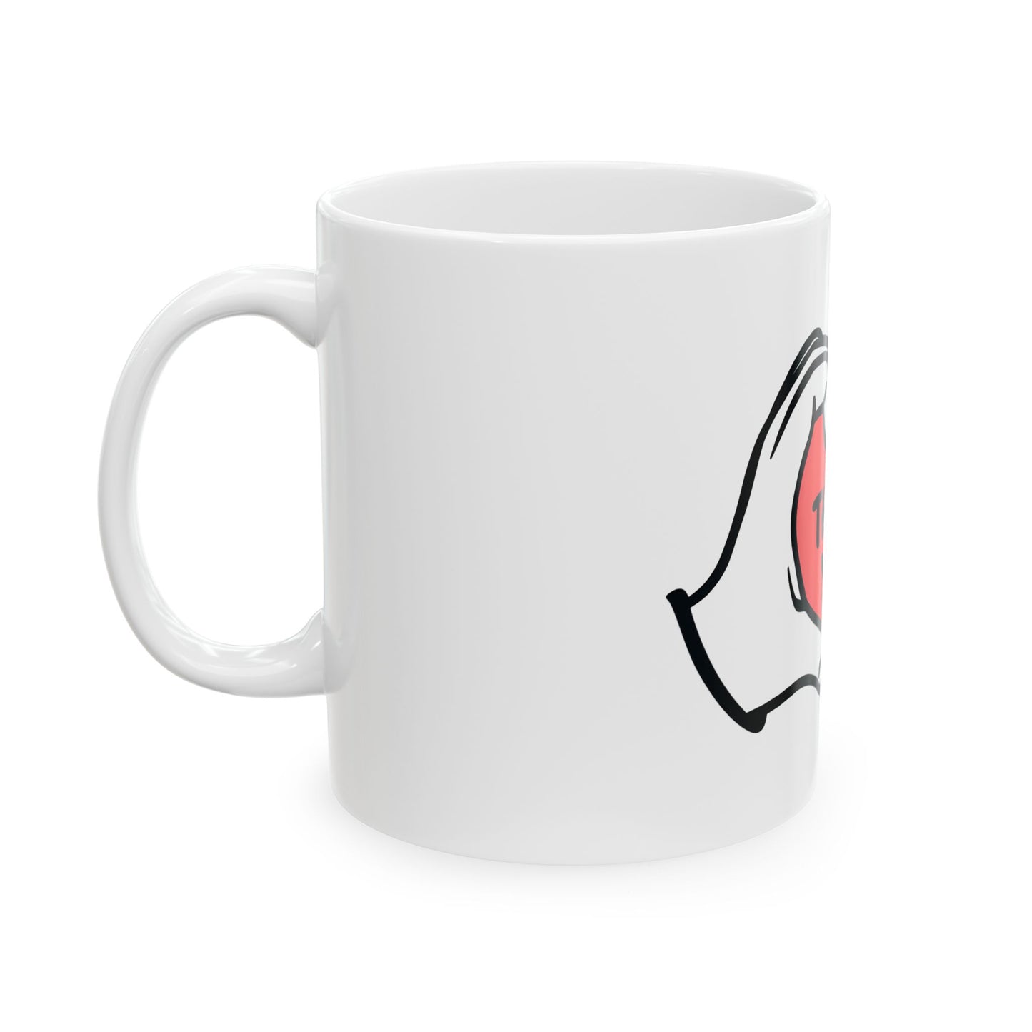 Thank You Heart Ceramic Mug — Appreciation Gift Coffee Cup (11oz & 15oz)