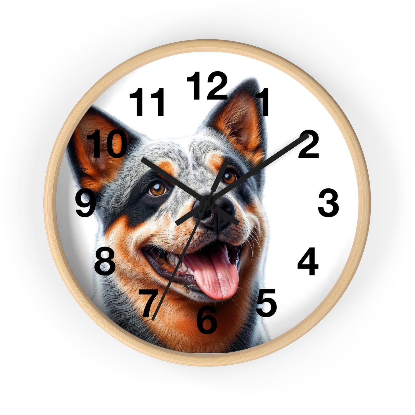Australian Cattle Dog Wall Clock — Happy Blue Heeler Pet Decor