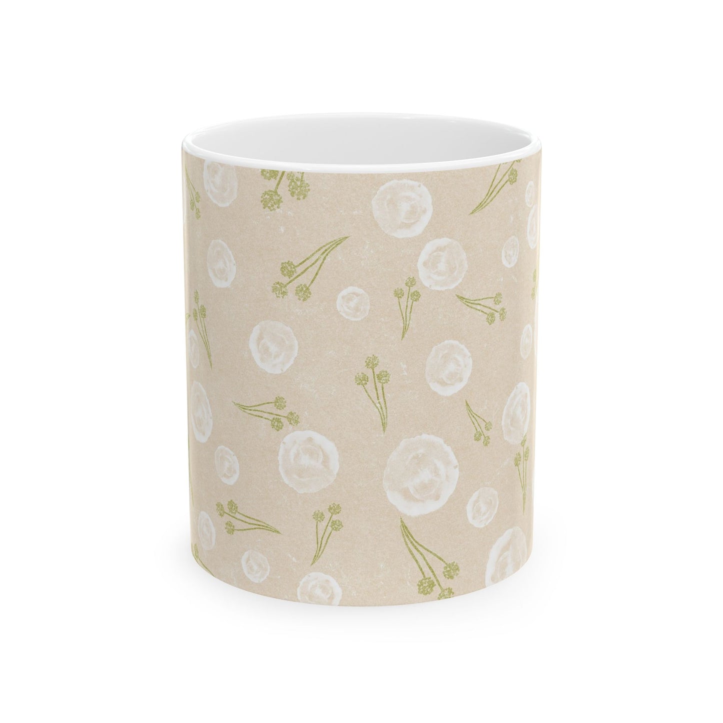 Floral Ceramic Mug - Perfect for Tea or Coffee, Gift for Her, Home Décor, Cozy Vibes, Mothers Day, Birthday