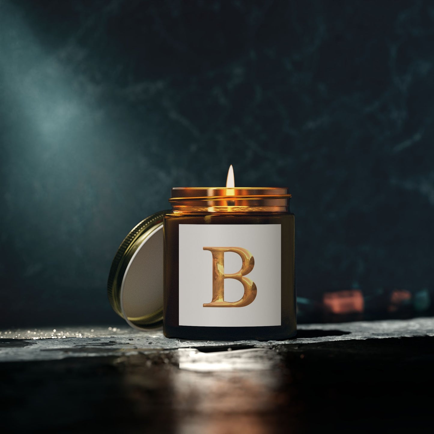 Scented Candle: Personalized Luxury Candle Gift Letter B