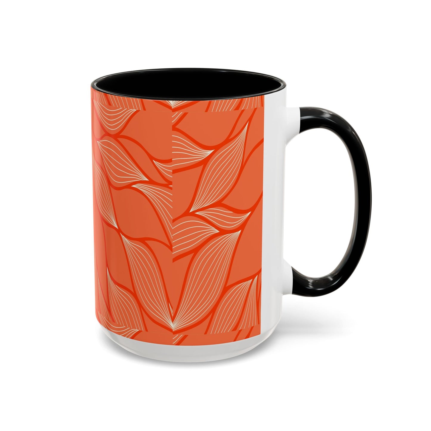 Stylish Accent Coffee Mug, Floral Pattern Drinkware, Unique Gift for Coffee Lovers, Home Decor, Kitchenware, Vibrant Design
