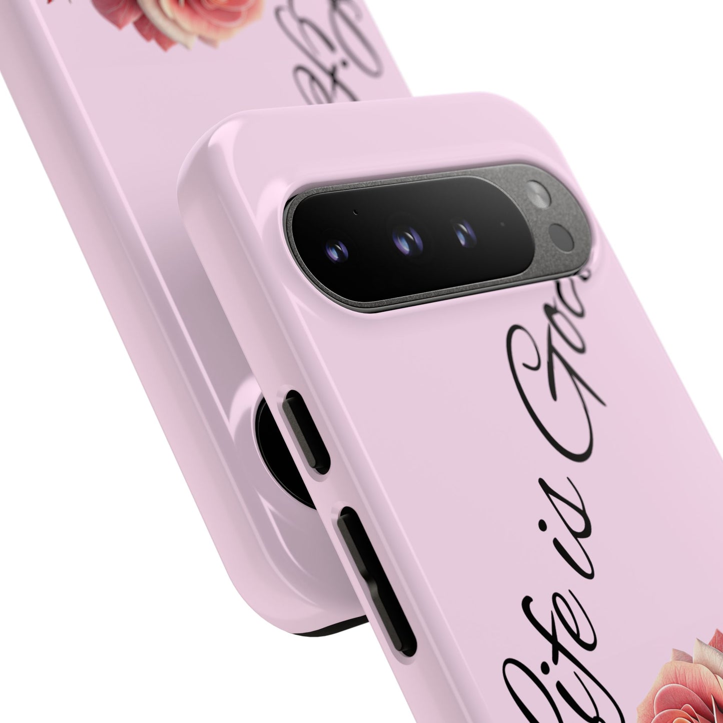 Roses & Positivity Phone Case - Floral Design, Life is Good, Tough Cases for Everyday Wear, Gift for Friends, Mother's Day, Spring [...]