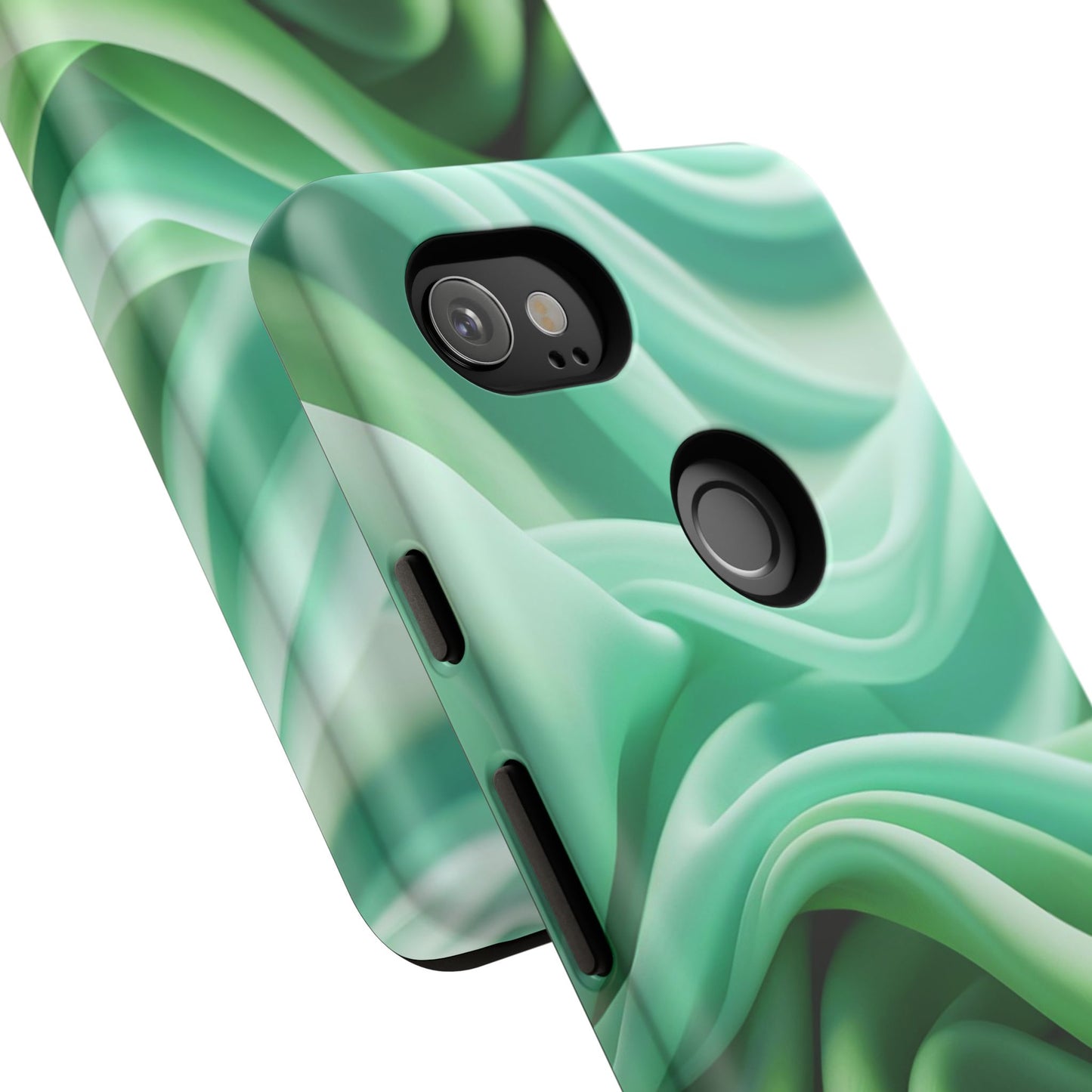 Stylish Phone Case, Tough Case, Green Abstract Design, Cell Phone Cover, Unique Gift, Trendy Accessory