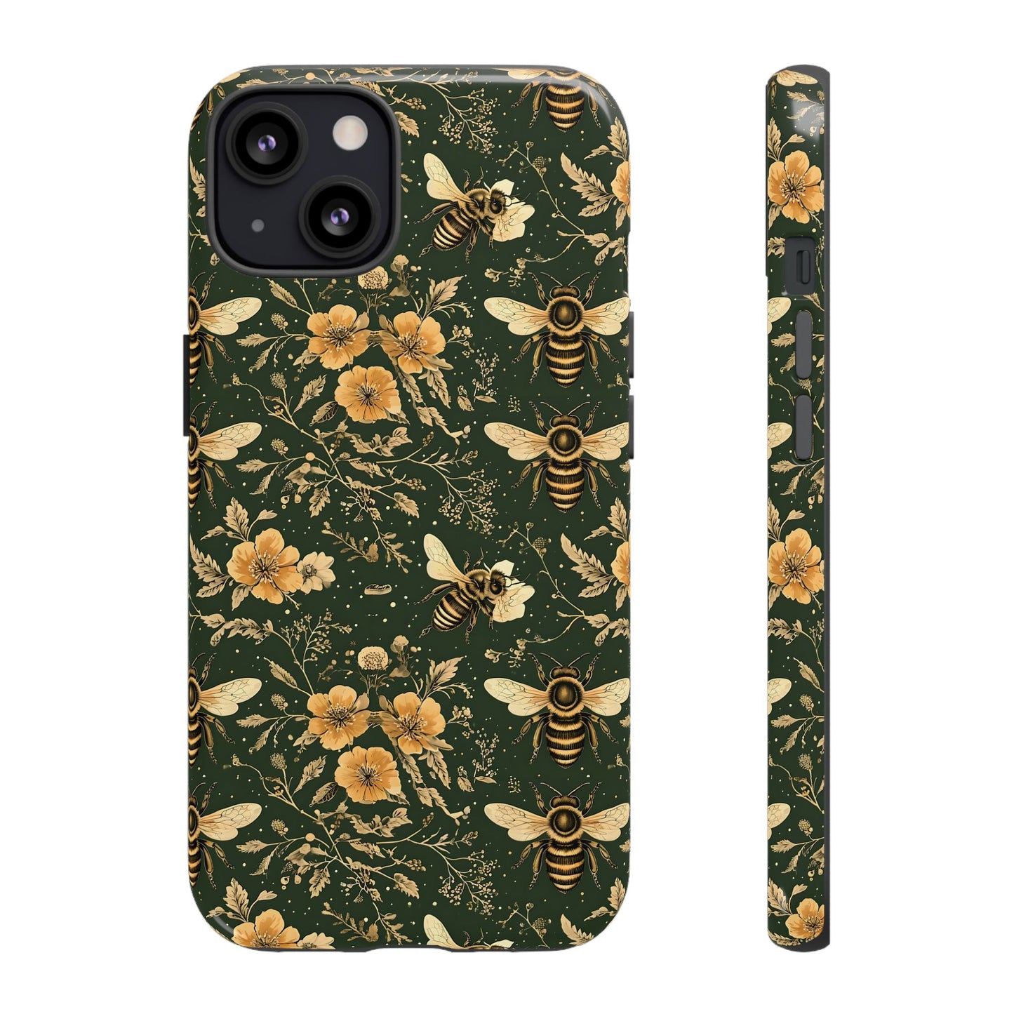 Nature-Inspired Phone Case, Tough Cases for Nature Lovers, Floral Bee Design, Eco-Friendly Gift, Summer Vibes, Trendy Phone Accessory,