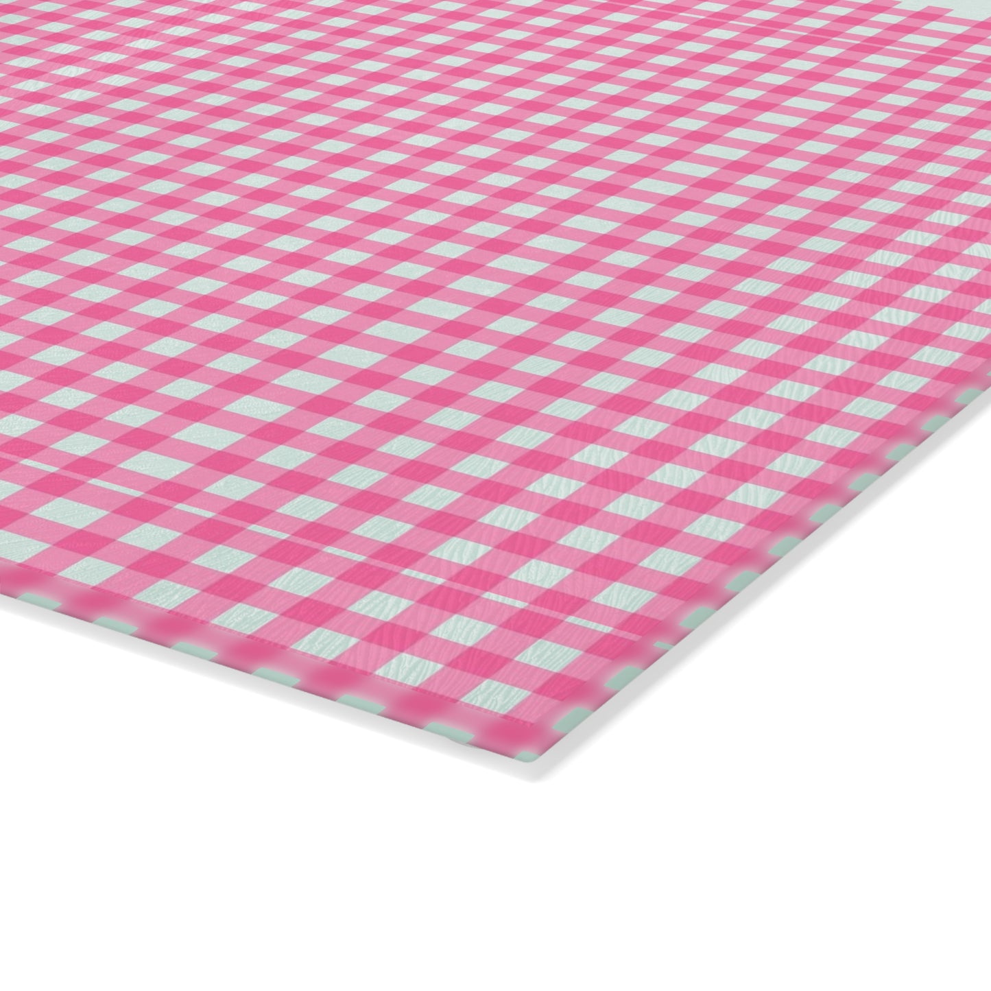 Pink Gingham Glass Cutting Board, Kitchen Decor, Cooking Gift, Housewarming Present, Farmhouse Style, Wedding Gift, Home Cook Essentials