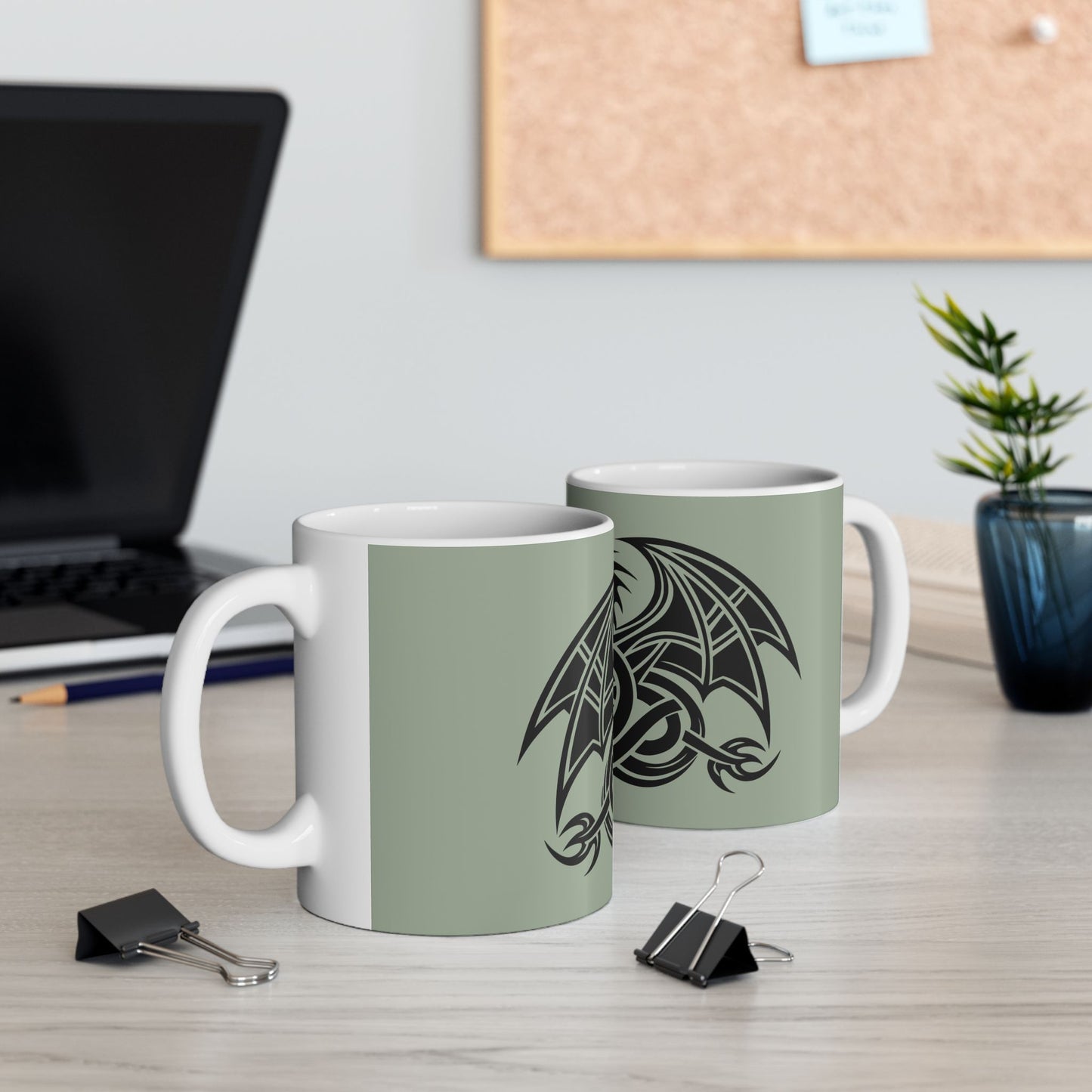 Celtic Dragon Ceramic Mug | 11oz & 15oz | Unique Gift for Dragon Lovers | Perfect for Coffee or Tea, Mythology Enthusiasts, Home Decor