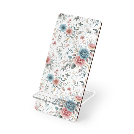 Floral Mobile Display Stand for Smartphones, Elegant Phone Holder, Gift for Her, Desk Organizer, Home Decor, Mother's Day