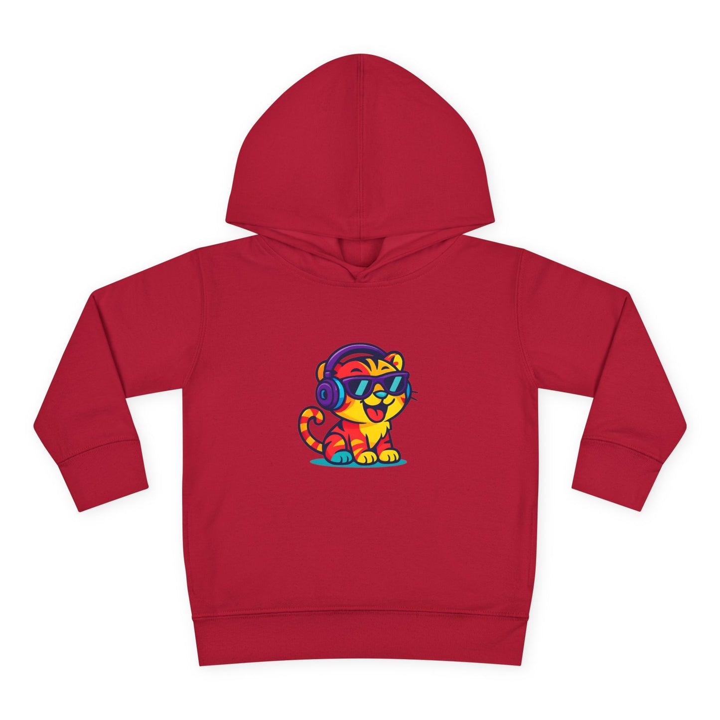Cool Cat Toddler Hoodie - Fleece Pullover with Colorful Lion Design, Kids Clothing, Fun Gift, Casual Wear, Playtime Essentials