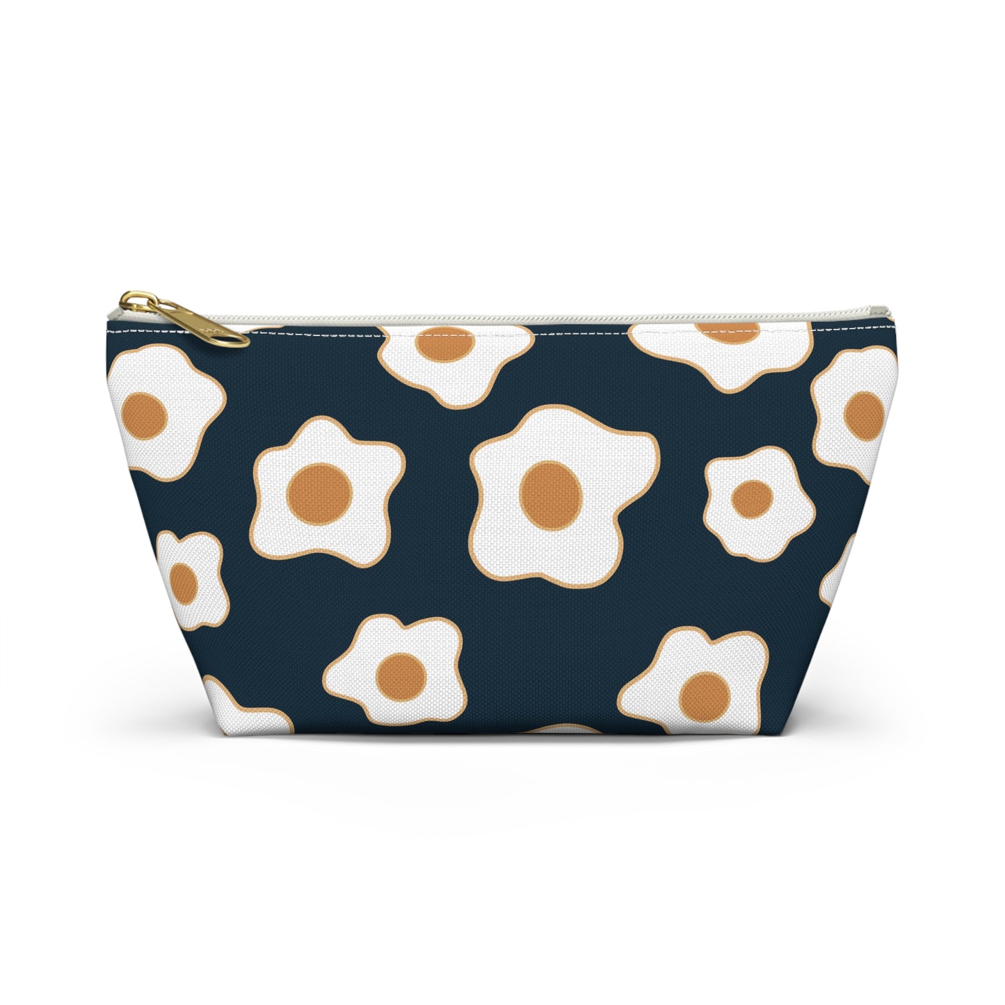 Egg Pattern Accessory Pouch | Cute Makeup Bag, Travel Organizer, Gift for Her, Egg Lover, Fun Pouch, Floral Cosmetic Bag