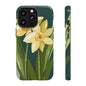 Floral Phone Case - Yellow Daffodil Design, Tough Phone Cover, Spring Decor, Floral Gift, Nature-Inspired Accessories