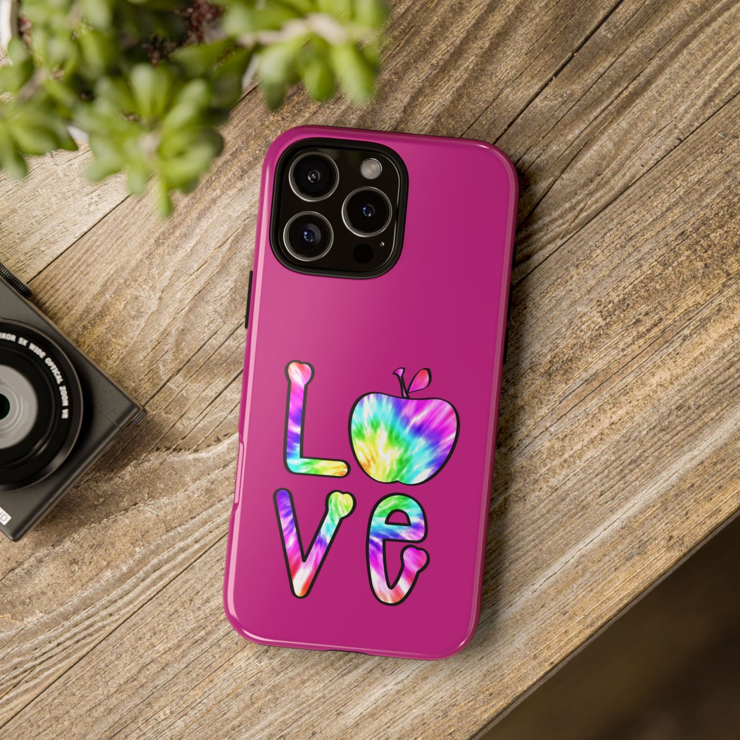 Colorful Love Phone Case, Tough Cases for iPhone, Cute Phone Accessory, Gift for Her, Summer Vibe Phone Cover