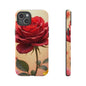Floral Phone Case with Red Rose Design, Tough Phone Cover, Flower Print, Gift for Her, Stylish Accessory, Floral Aesthetic