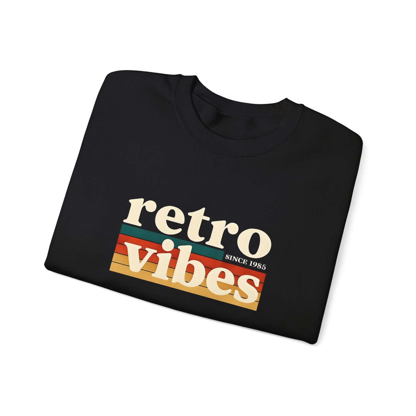 Retro Vibes Crewneck Sweatshirt, Unisex Vintage Style, Cozy Fall Fashion, Gift for Music Lovers, Chill Weekend Wear