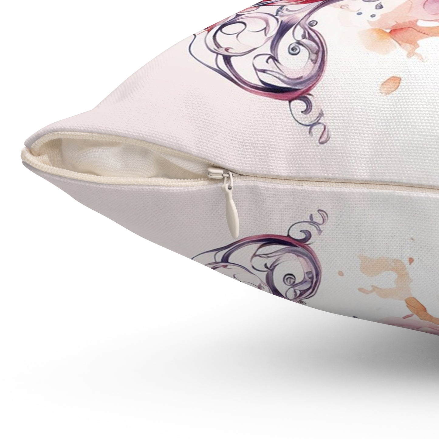 Butterfly Floral Square Pillow, Cozy Home Decor, Gift for Nature Lovers, Spring Decor, Butterfly Art Cushion