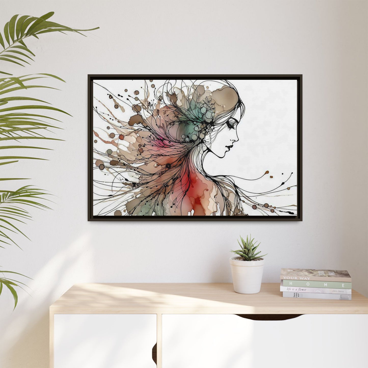Matte Canvas, Framed (Multi-color) - Girl Whispers