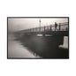Framed Matte Canvas - Foggy Bridge Black & White Photography