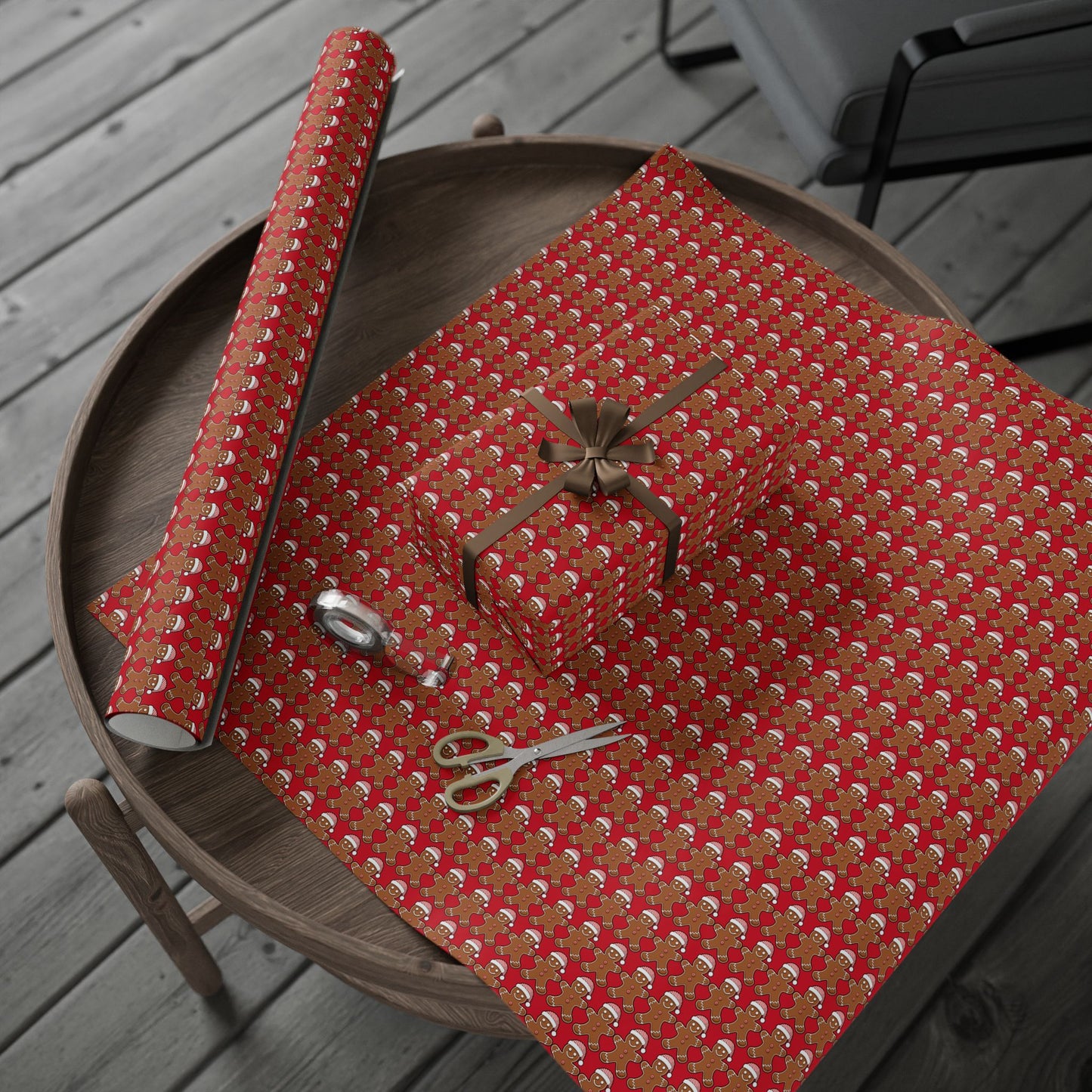 Gingerbread Holiday Wrapping Paper Roll