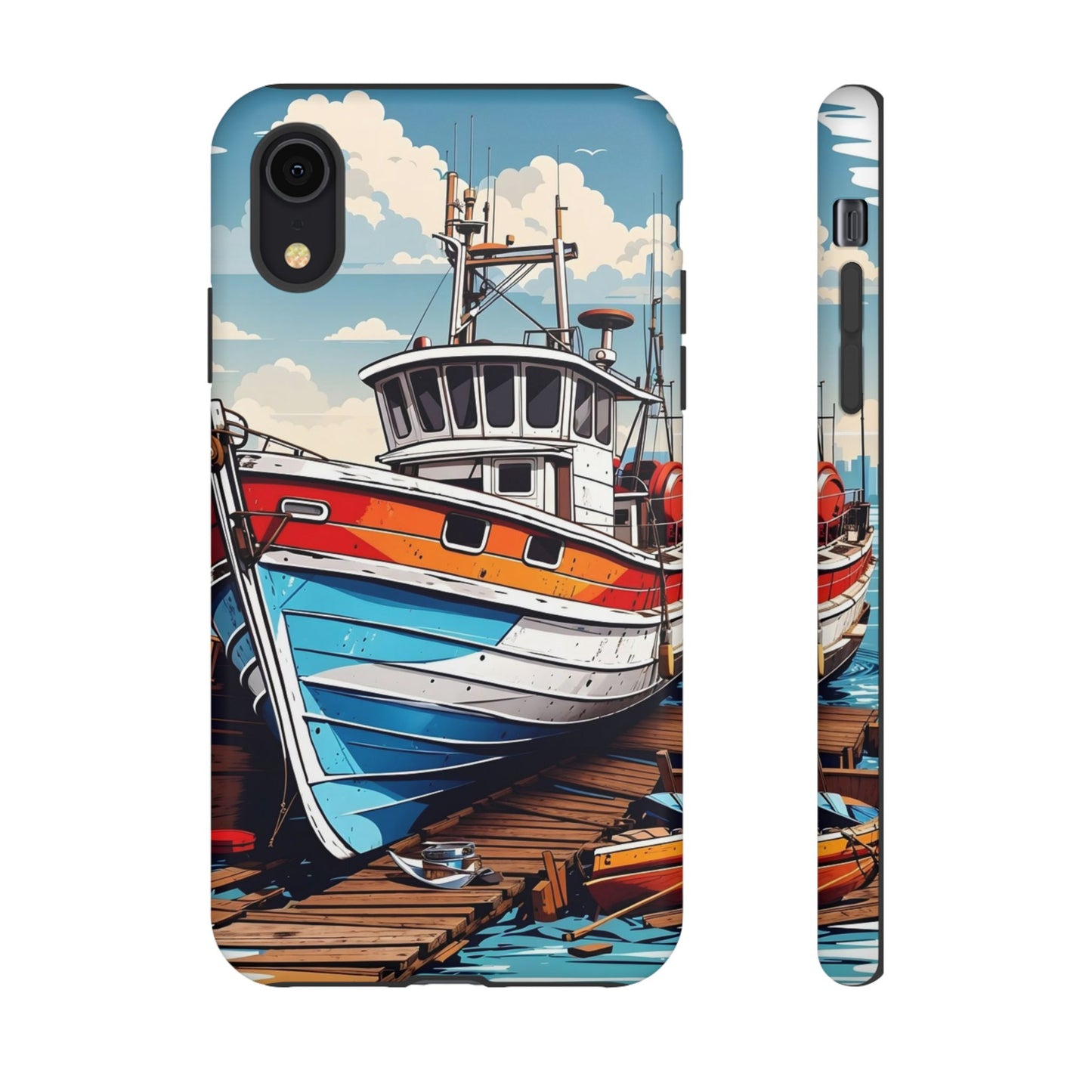 Colorful Fishing Boat Phone Case | Nautical Gift, Marine Design, Coastal Aesthetic, Summer Vibes, Sea Lover's Accessory