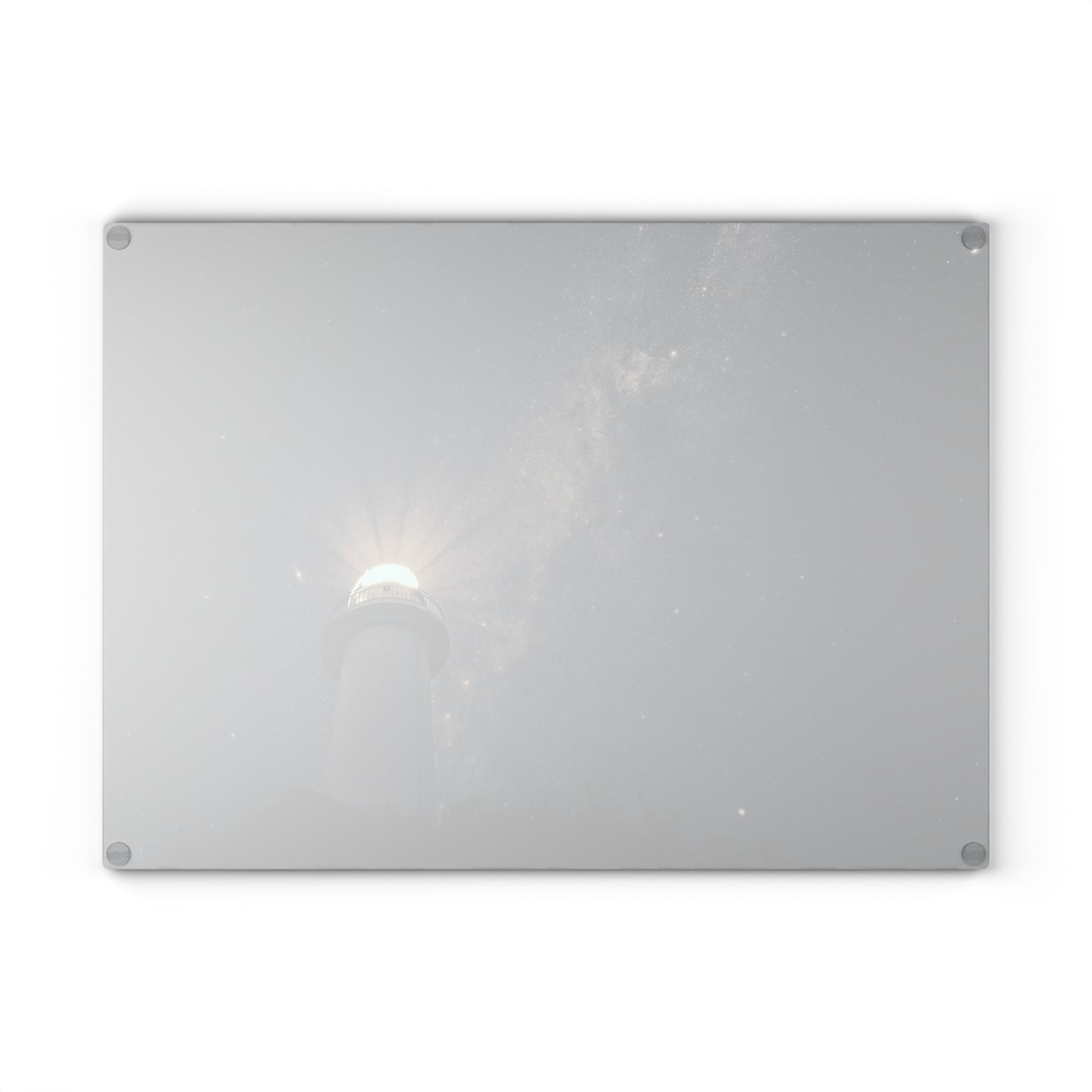 Lighthouse Glass Cutting Board - Unique Kitchen Decor, Gift for Home Cooks, Coastal Theme, Wedding Present, Nautical Kitchen Gift