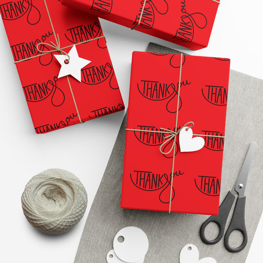 Gift Wrap Paper — 'Thank You' Patterned Wrapping Paper