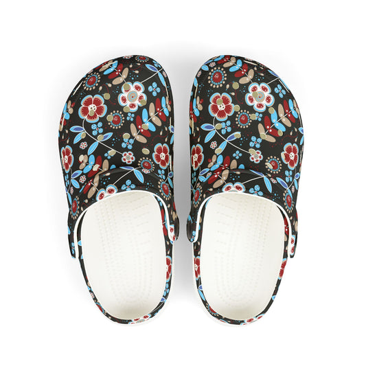 Kid's Floral Print Clogs, Comfortable Summer Slip-Ons, Garden Play Shoes, Kids Outdoor Footwear, Lightweight Festival Shoes