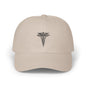 Classic Dad Cap with Caduceus Design - Unisex, Adjustable Cap for Healthcare Professionals, Gifts for Doctors, Medical Students, Casual Wear