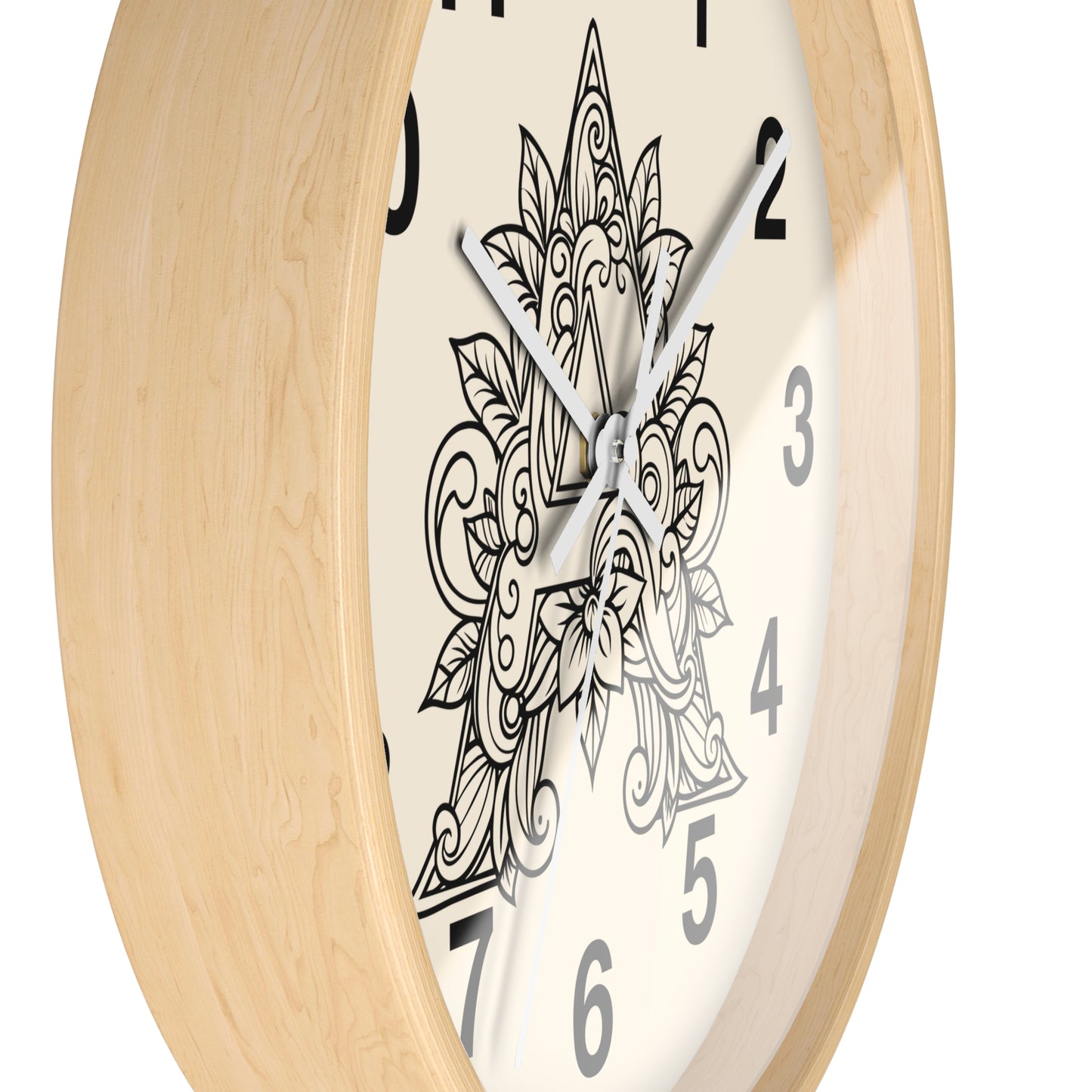 Boho Floral Wall Clock, Home Decor, Gift for Her, Bohemian Style, Living Room Wall Art, Unique Timepiece, Handmade Clock