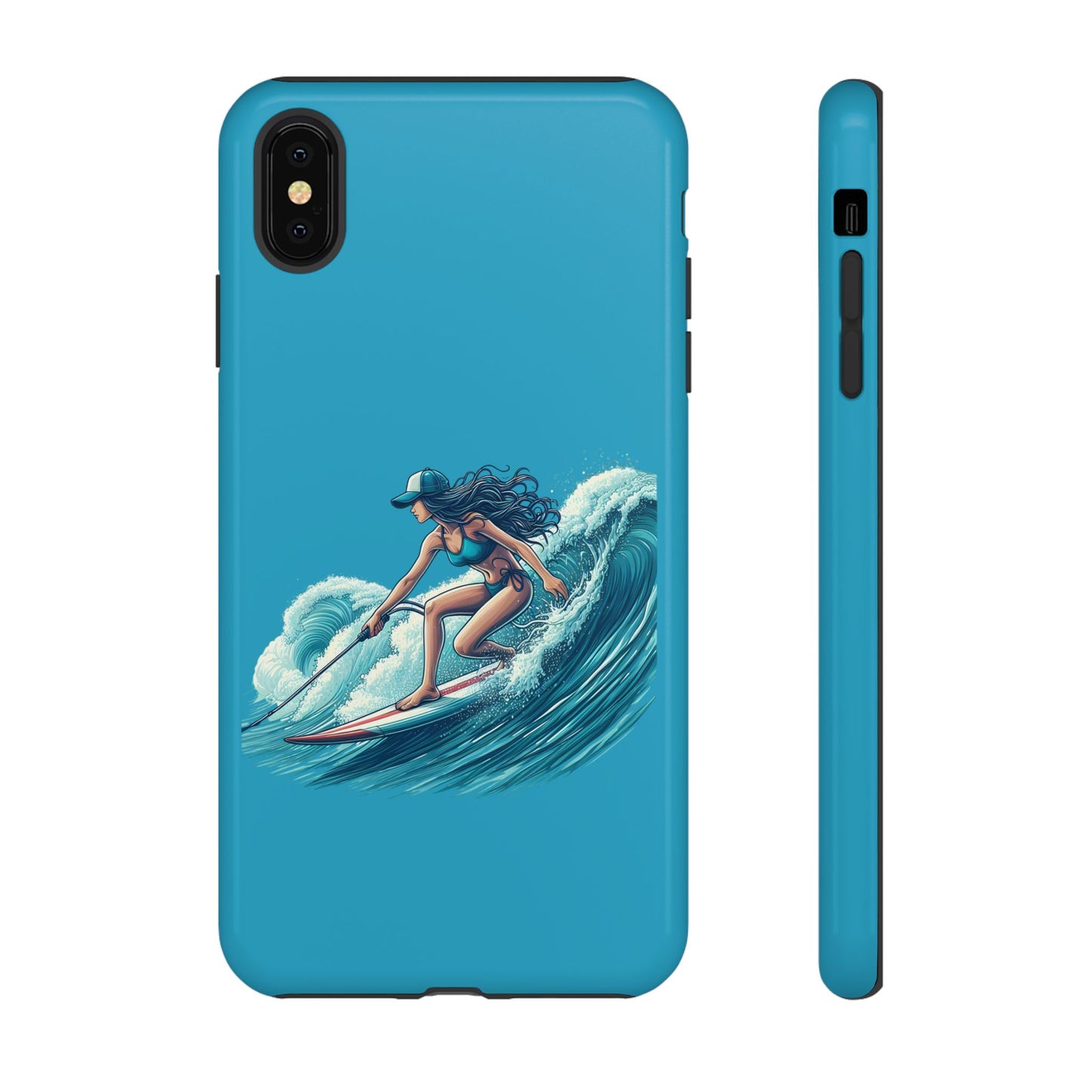 Surfing Phone Case, Coastal Vibes Phone Cover, Tough Cases for Beach Lovers, Ocean Art Phone Accessories, Summer Gift Idea
