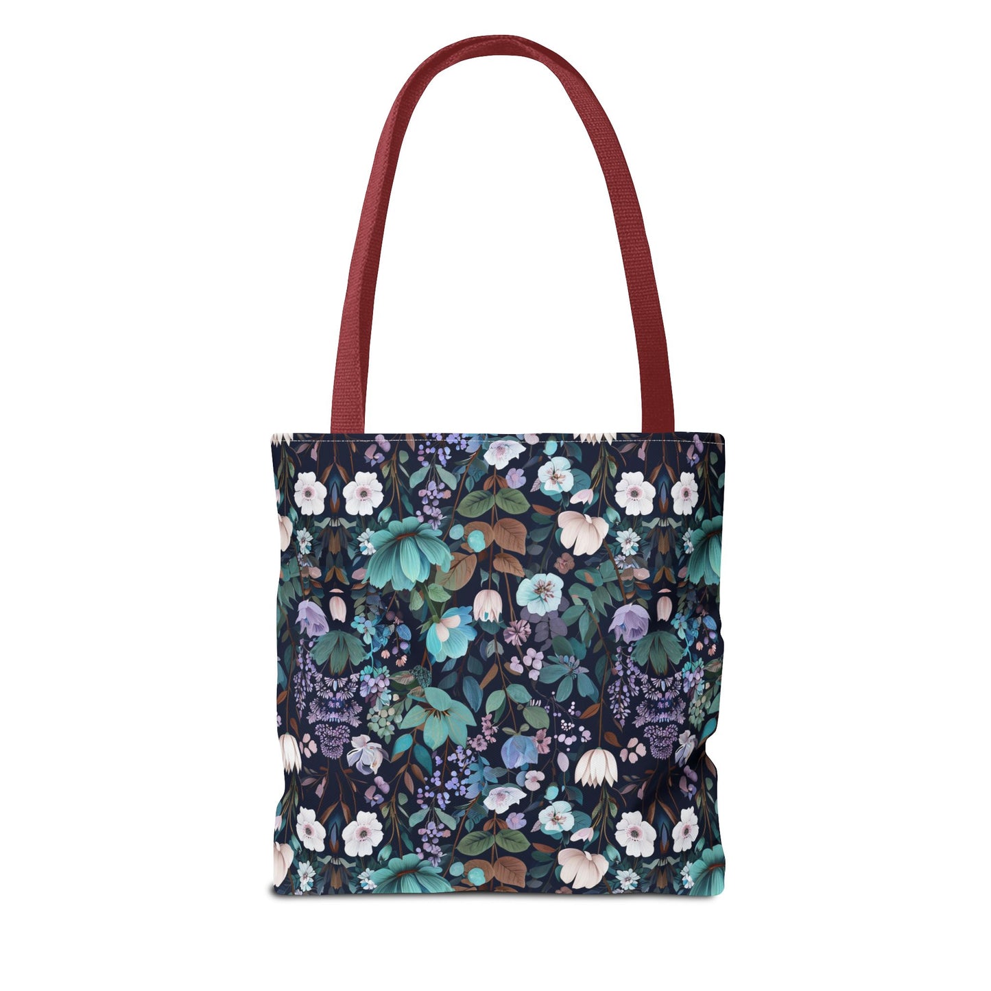 Floral Nightfall Tote Bag — Dark Botanical All-Over Print