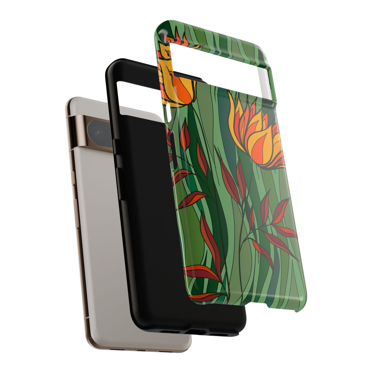 Vibrant Floral Phone Case, Nature-Inspired Tough Case, Eco-Friendly Cover, Unique Gift for Nature Lovers, Spring Decor