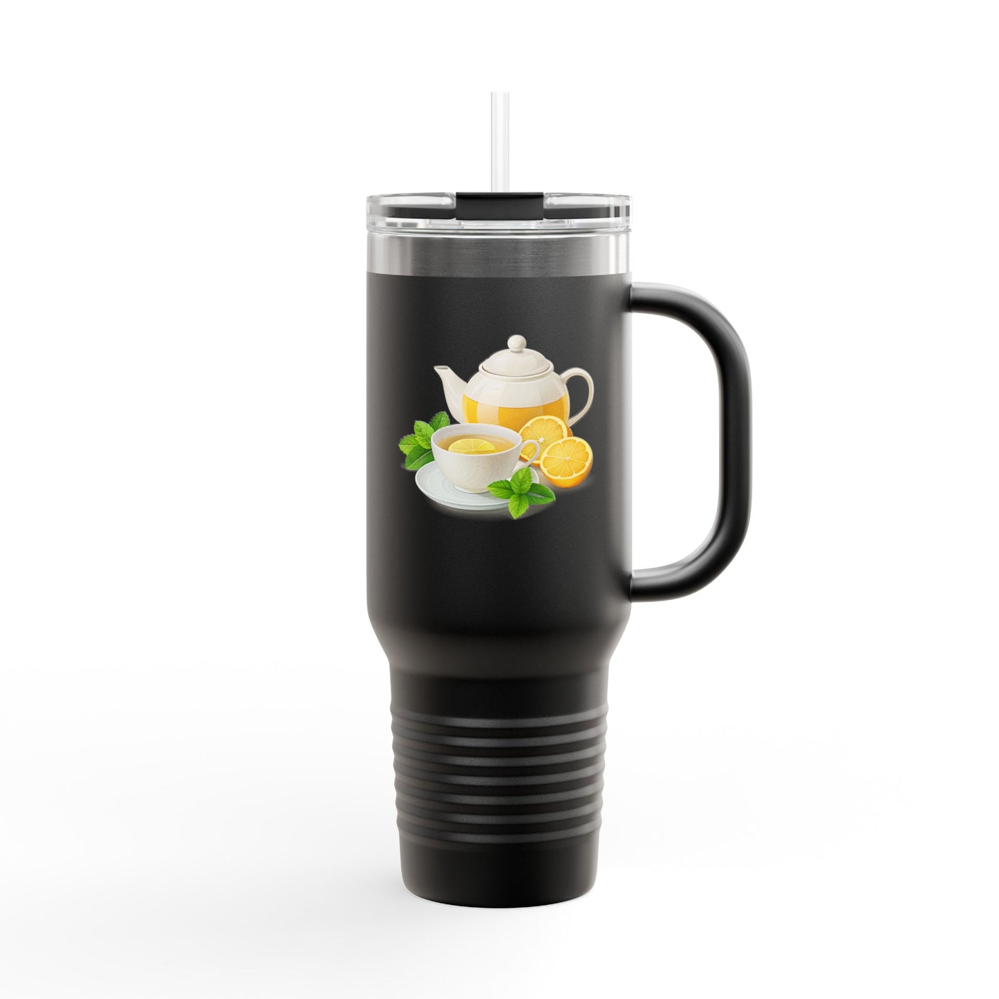 Lemonade Insulated Travel Mug, Perfect for Hot Drinks, Summer Picnics, Outdoor Adventures, Gifts for Tea Lovers, 40oz
