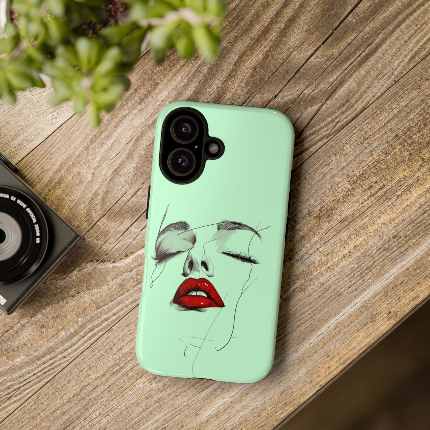 Stylish Phone Case, Artistic Phone Cover, Trendy Tech Accessory, Unique Cell Phone Protector, Gift for Her, Modern Aesthetic