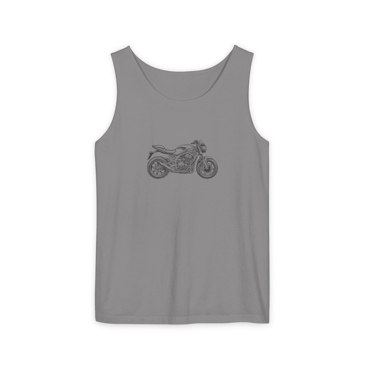 Motorcycle Lover's Unisex Garment-Dyed Tank Top, Biker Apparel, Casual Summer Shirt, Gift for Him or Her, Adorable Motorcycle Graphic, [...]