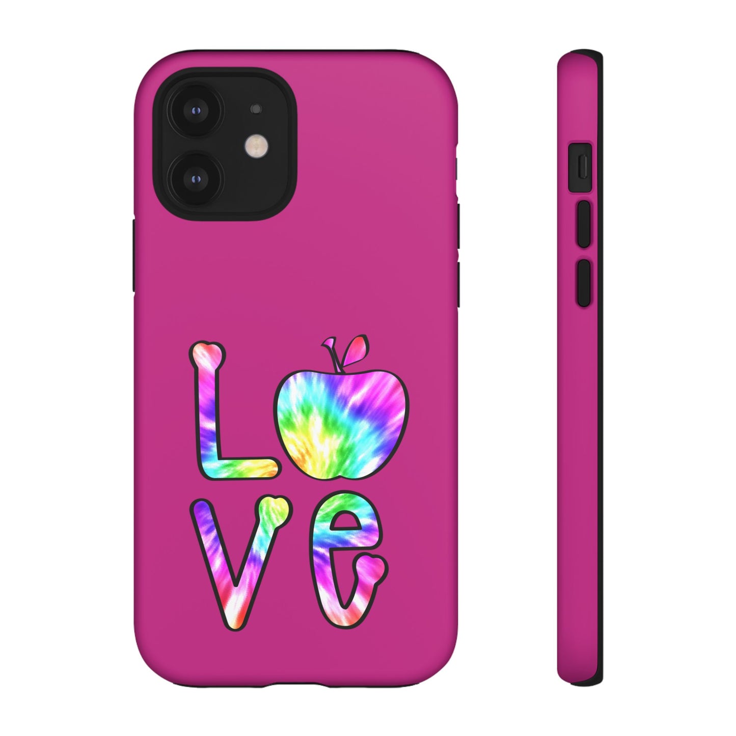 Colorful Love Phone Case, Tough Cases for iPhone, Cute Phone Accessory, Gift for Her, Summer Vibe Phone Cover