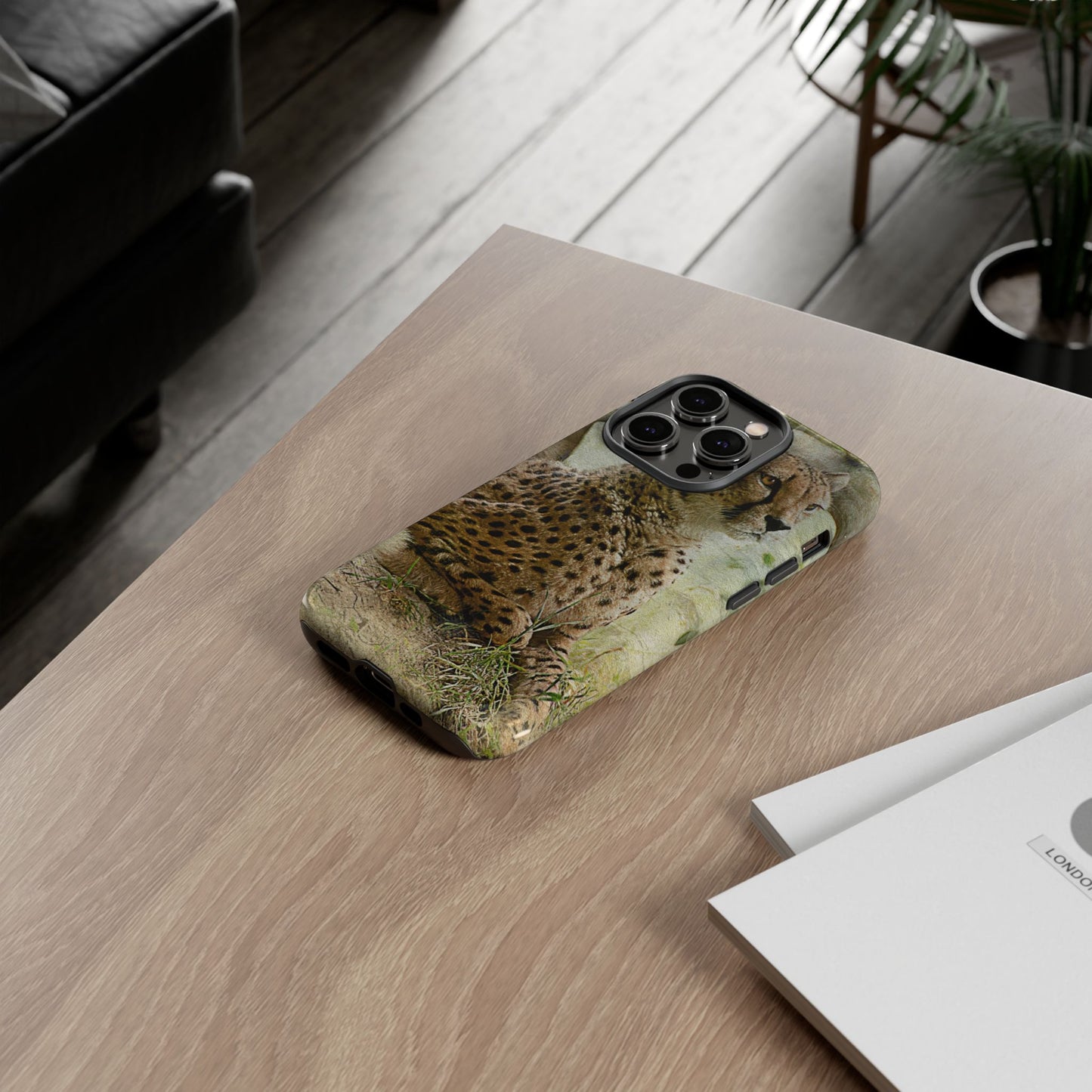 Cheetah Phone Case, Tough Cases, Animal Lover Gift, Wildlife Protection, Eco-Friendly Mobile Cover, Unique Phone Accessory