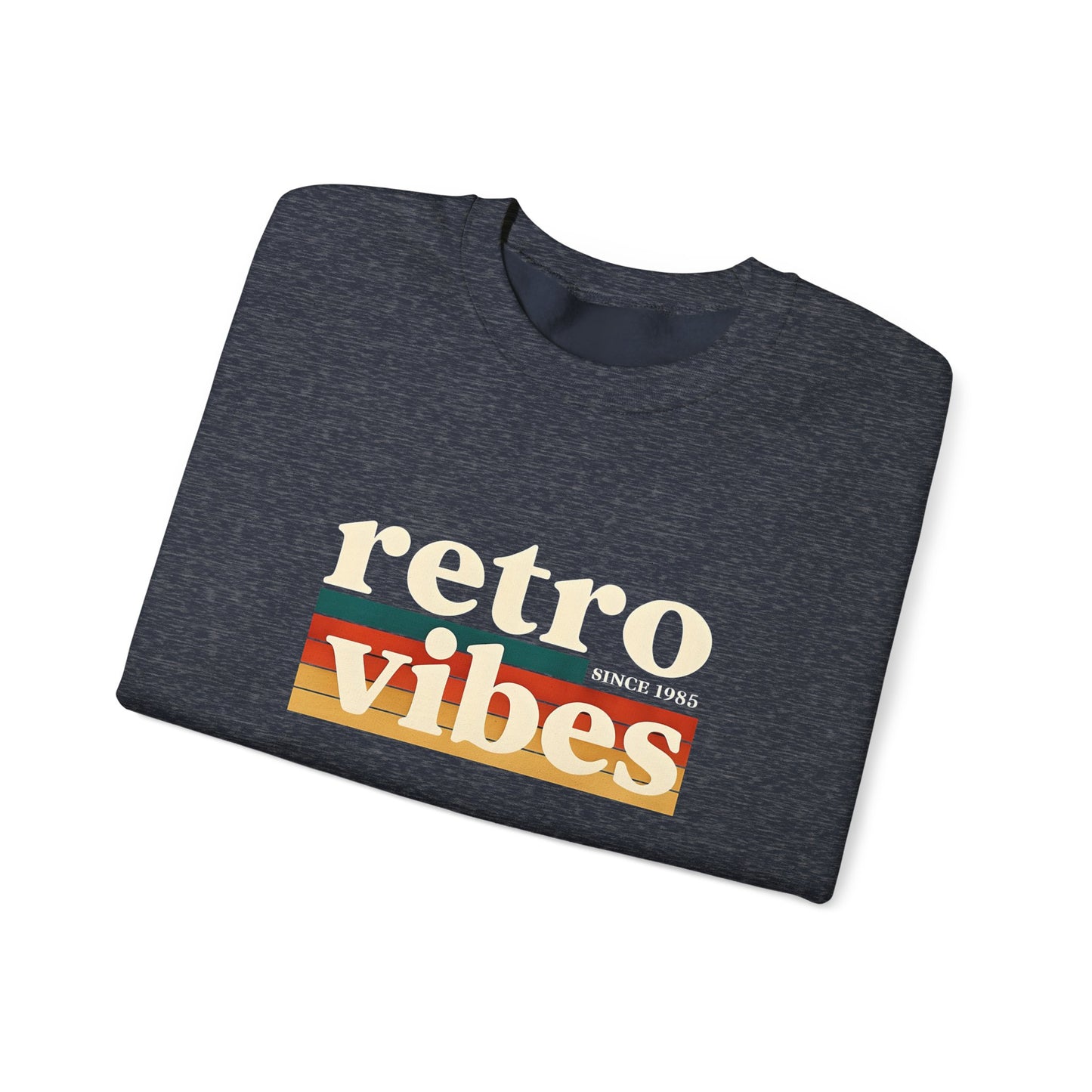 Retro Vibes Crewneck Sweatshirt, Unisex Vintage Style, Cozy Fall Fashion, Gift for Music Lovers, Chill Weekend Wear